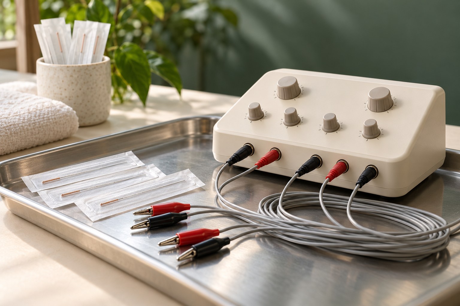 Electroacupuncture equipment with disconnected leads
